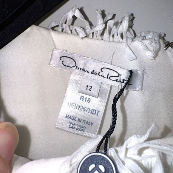 NWT Oscar De La Renta Bicolor Houndstooth Tweed Dress Sz 12 - Picture 2 of 10